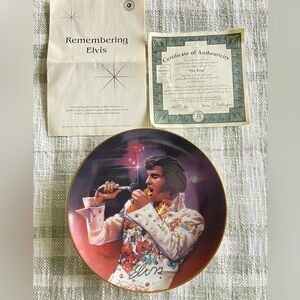 Elvis “The King” Collectors Plate by Bradford Exchange